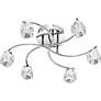 Thumbnail3 of Clear Hollow 19 1/4" Wide Chrome 6-Light LED Ceiling Light more views