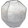 Clear Iridescent 7" High Geometric Glass Vase in scene