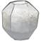Clear Iridescent 7" High Geometric Glass Vase