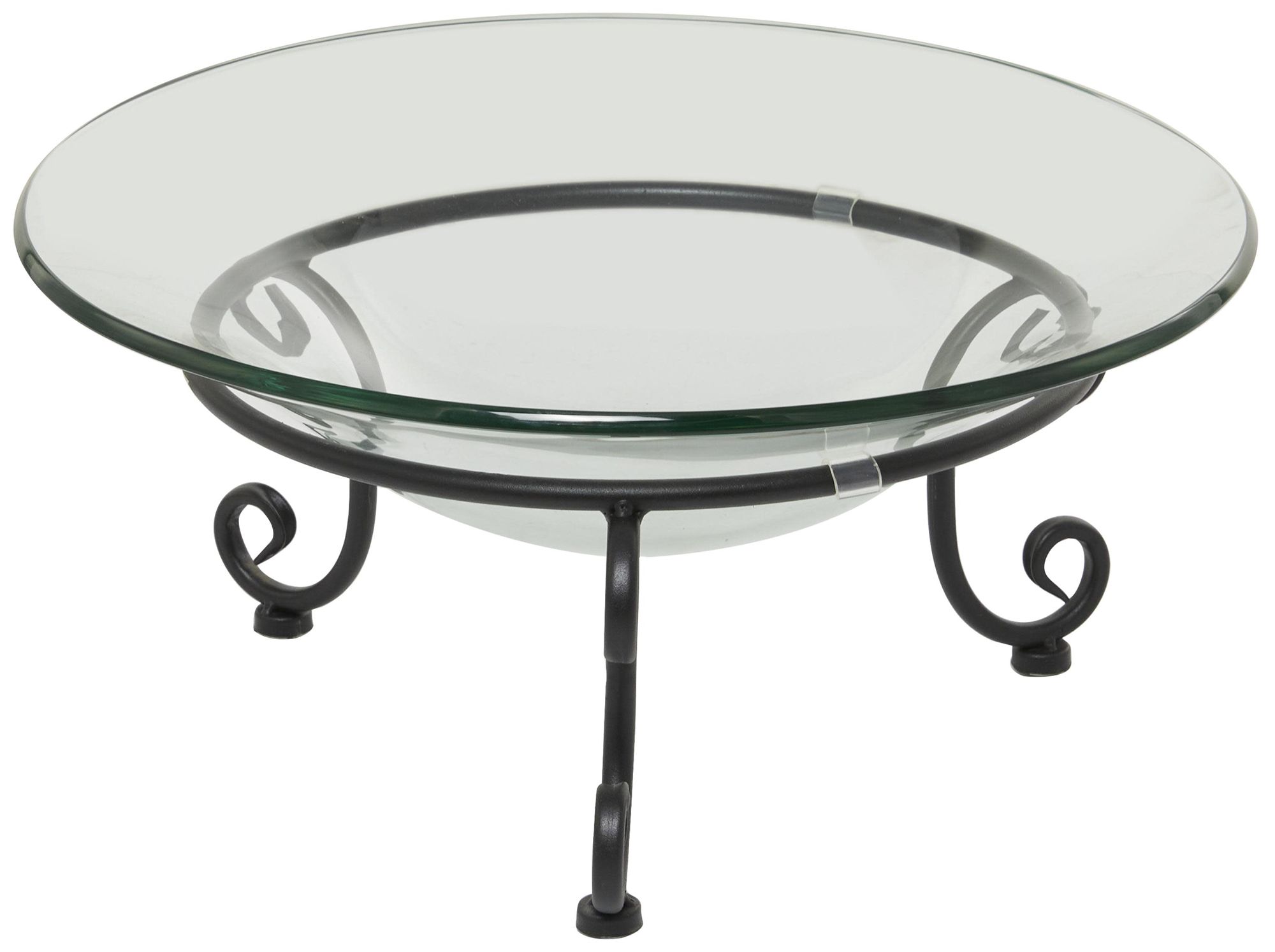 Image 2 Clear Tempered Glass Traditional Serving Bowl, 17" x 17" x 8"