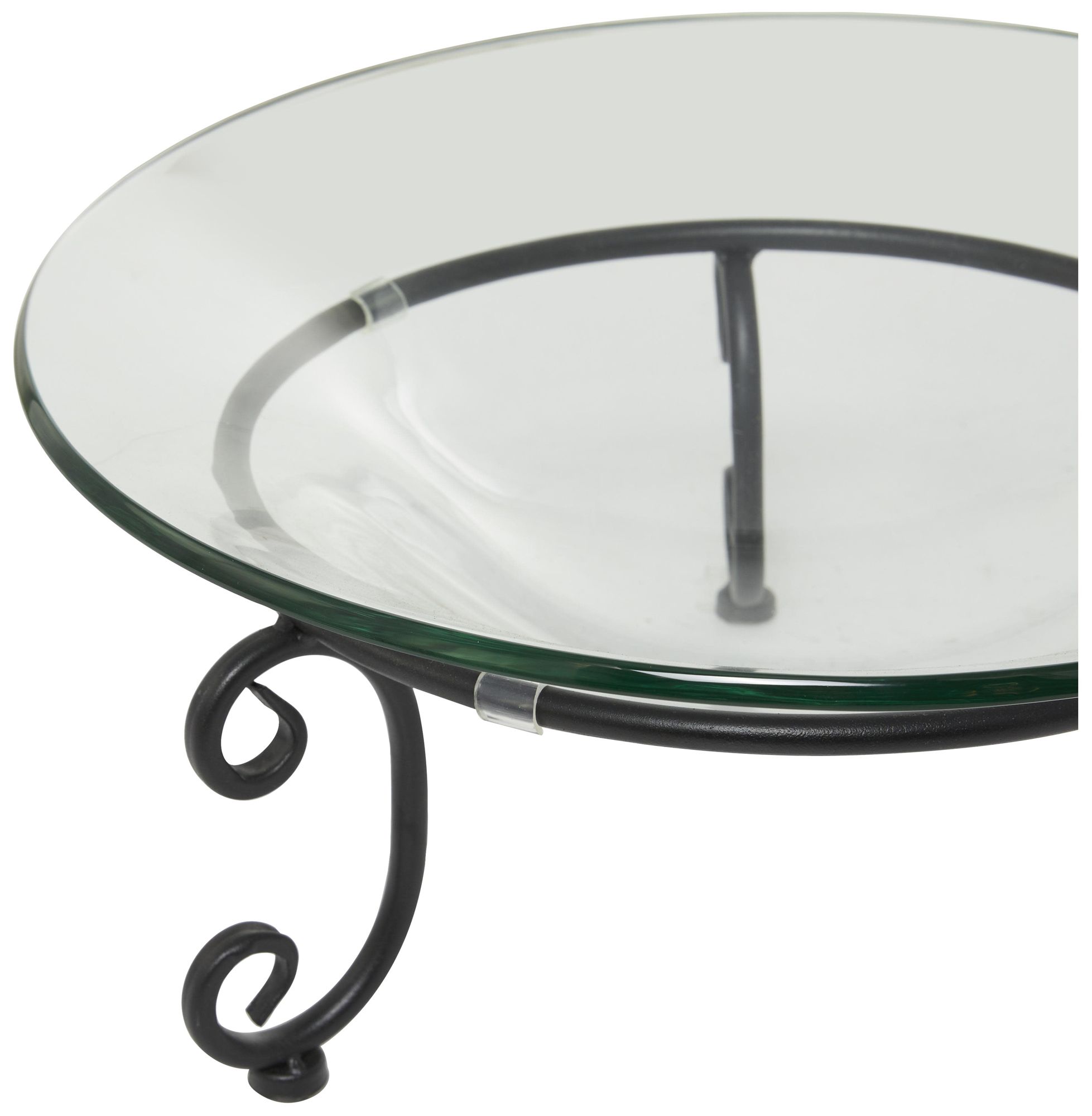 Image 3 Clear Tempered Glass Traditional Serving Bowl, 17" x 17" x 8" more views