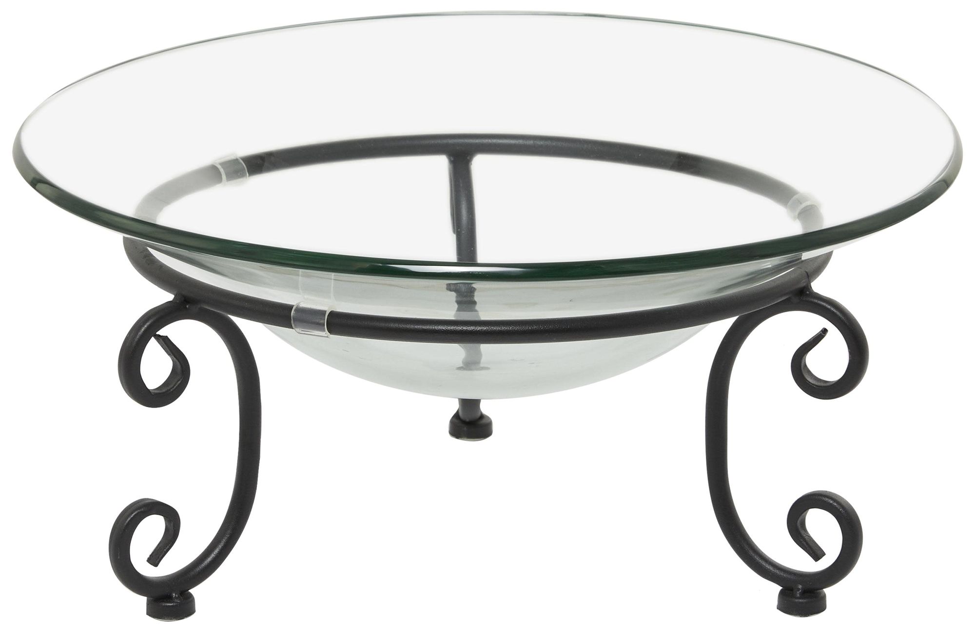 Image 4 Clear Tempered Glass Traditional Serving Bowl, 17" x 17" x 8" more views