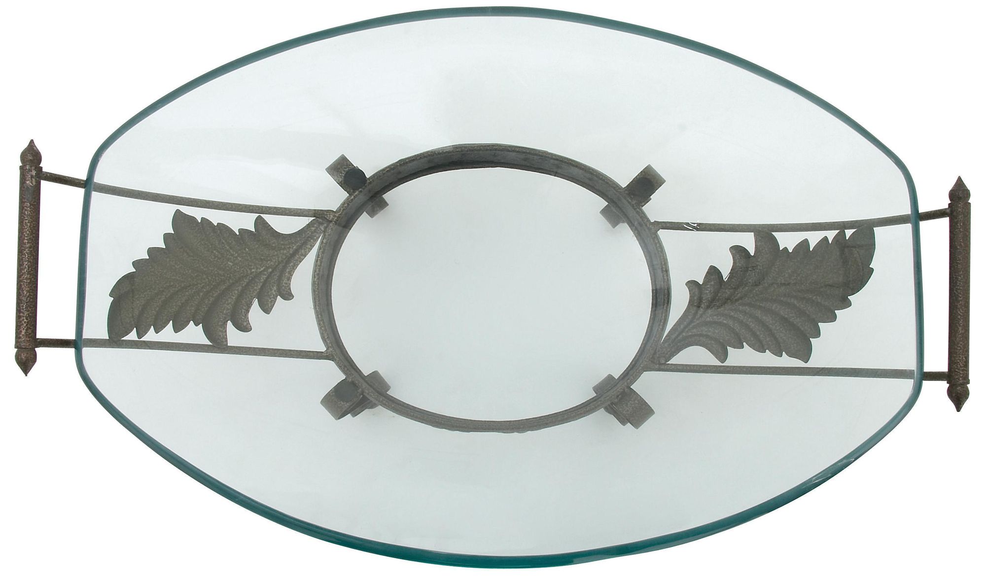 Image 4 Clear Tempered Glass Traditional Serving Bowl, 23" x 14" x 10" more views
