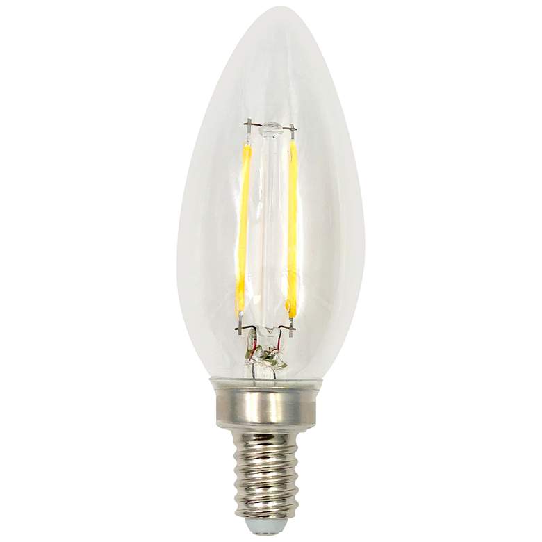 Image 1 Clear Torpedo 2 Watt E12 Base Filament Dimmable LED Bulb