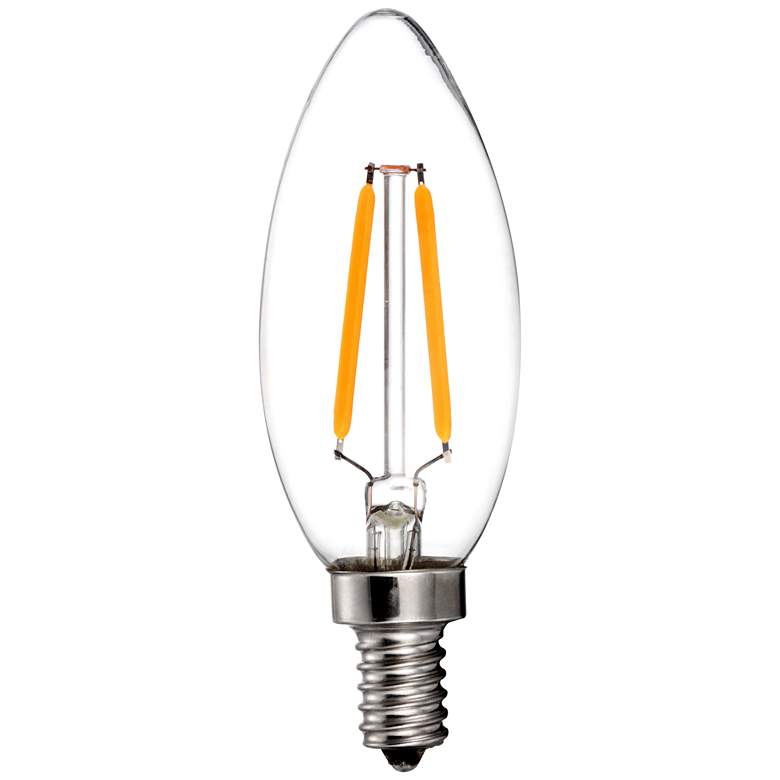 Image 1 Clear Torpedo 2 Watt E12 Filament Dimmable LED Bulb