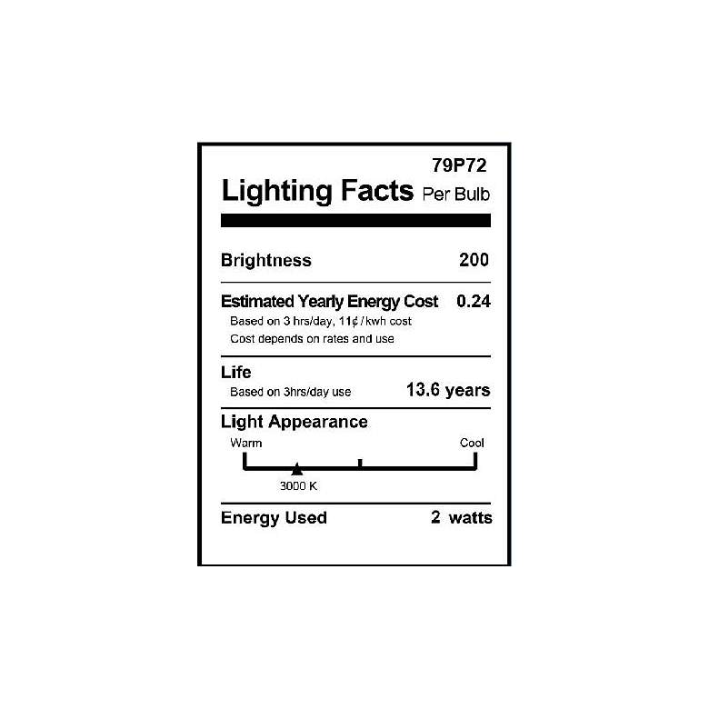 Image 2 Clear Torpedo 2W E12 Filament Dimmable LED Bulb Set of 2 more views