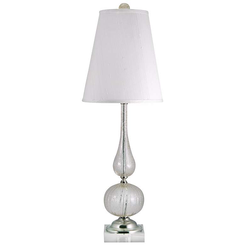 Image 1 Clear Venetian Serrated Glass Table Lamp