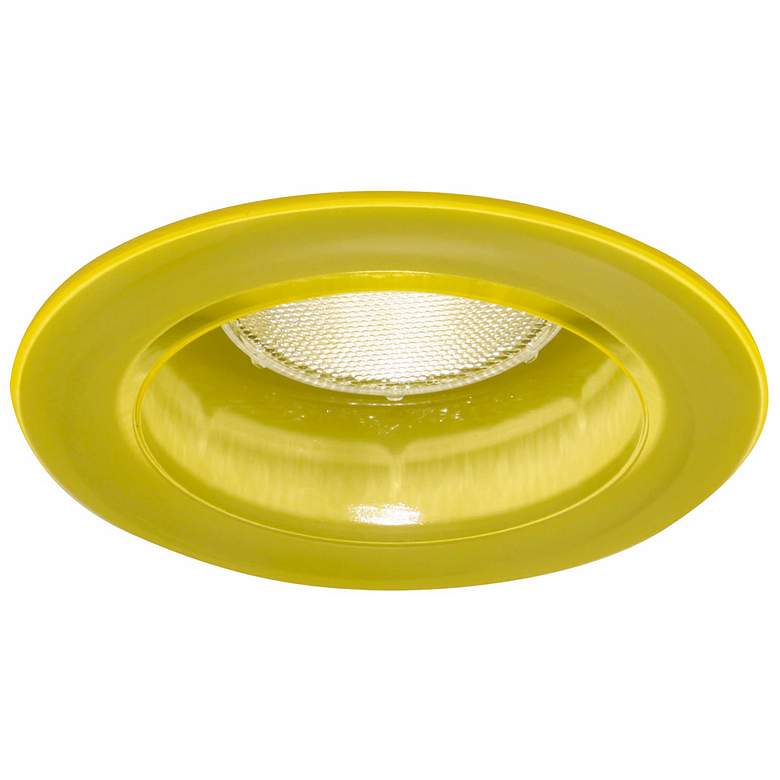 Image 1 Clear Yellow Effetre Glass 6 inch Recessed Trim