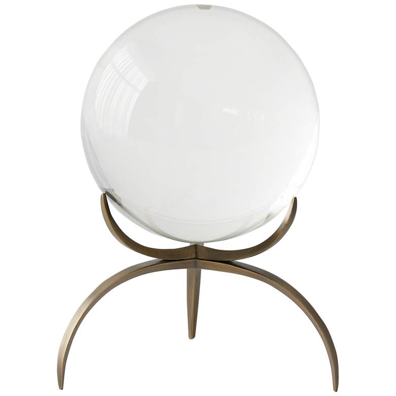 Image 2 Clearlight Orb 7 1/2"H Crystal Bronze Decorative Sculpture