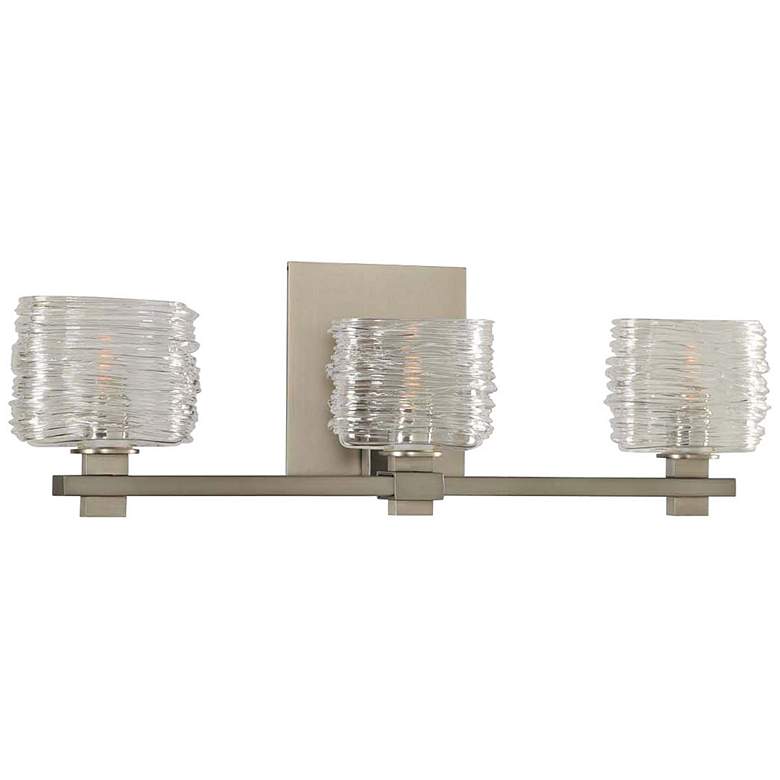 Image 1 Clearwater 21 inch Wide Satin Nickel 3-Light Bath Light