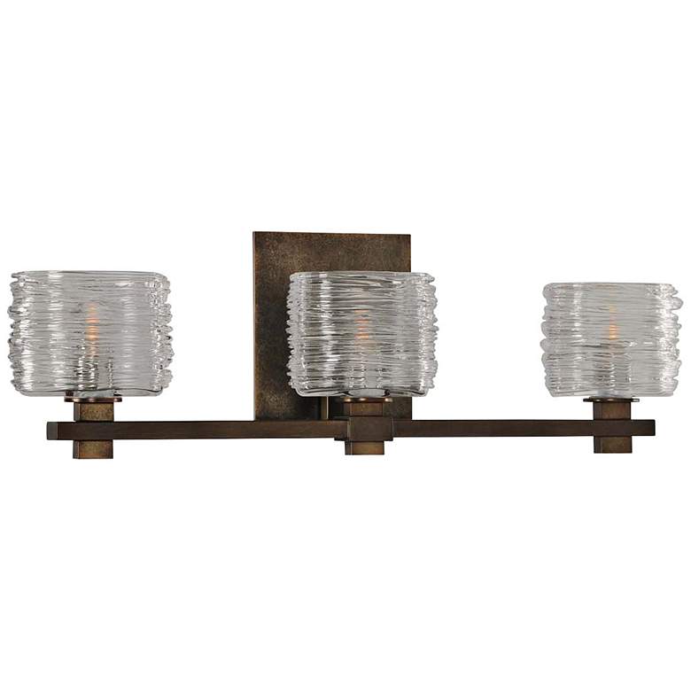 Image 2 Clearwater 21" Wide Vintage Bronze 3-Light Bath Light