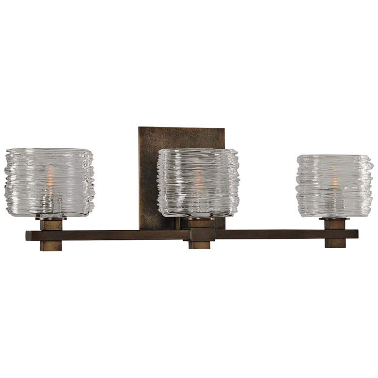 Image 2 Clearwater 21 inch Wide Vintage Bronze 3-Light Bath Light