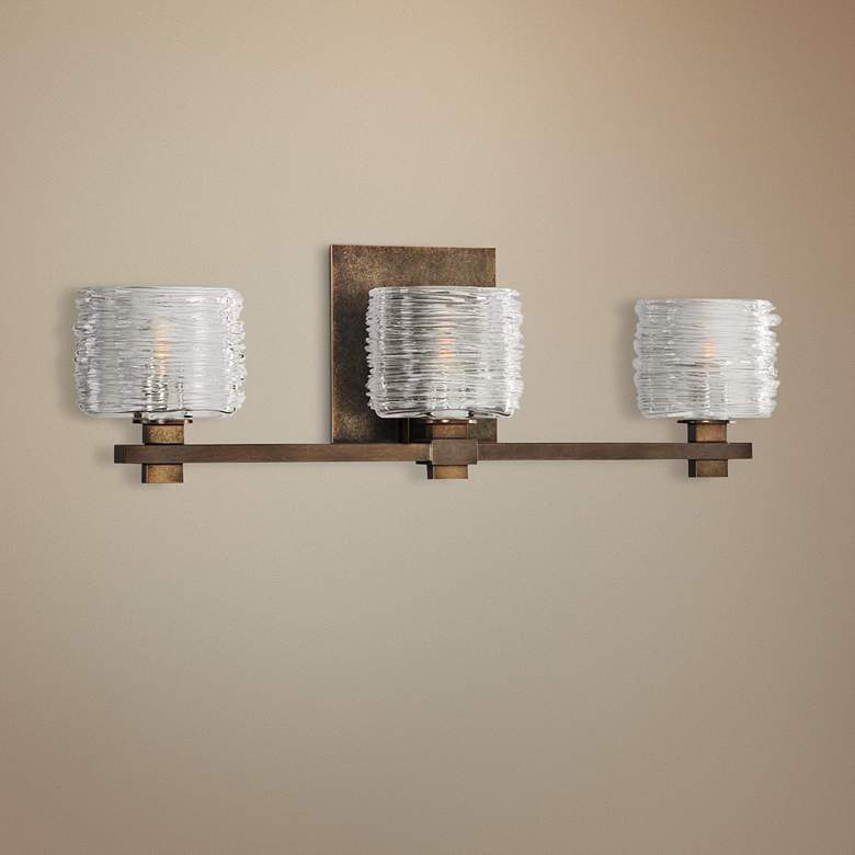 Image 1 Clearwater 21" Wide Vintage Bronze 3-Light Bath Light