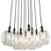 Clearwater 22"W Polish Nickel and Black Multi Light Pendant