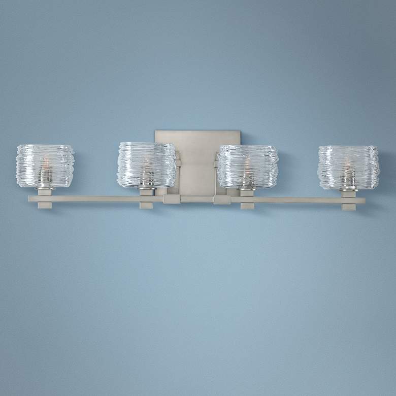 Image 1 Clearwater 29" Wide Satin Nickel 4-Light Bath Light