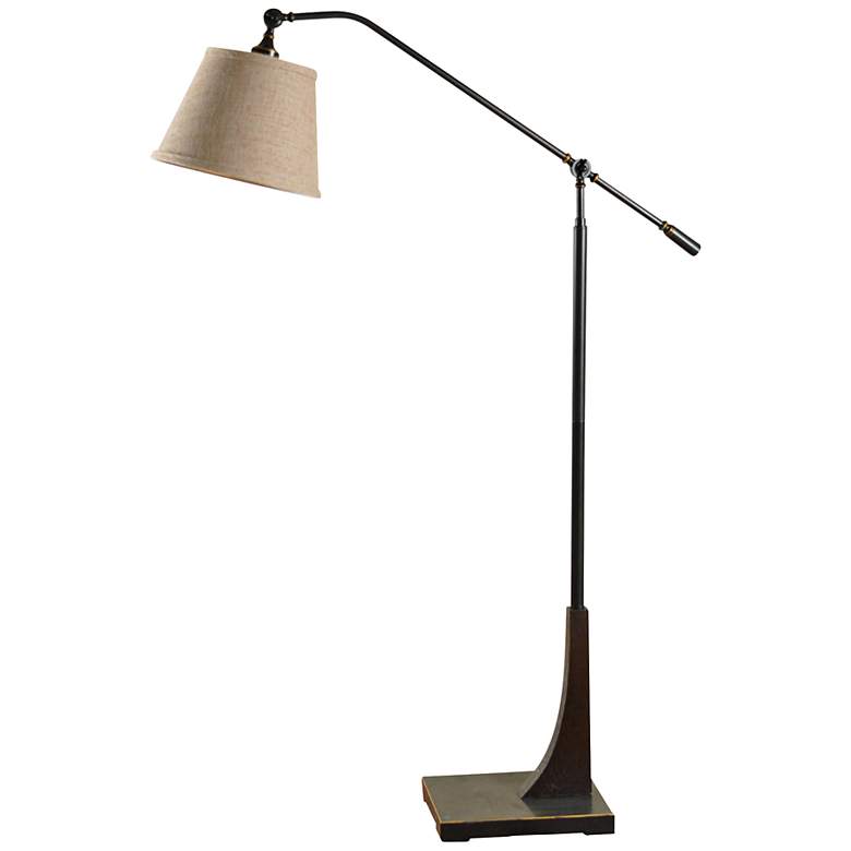 Image 1 Clebourne Dark Bronze Adjustable Arc Floor Lamp