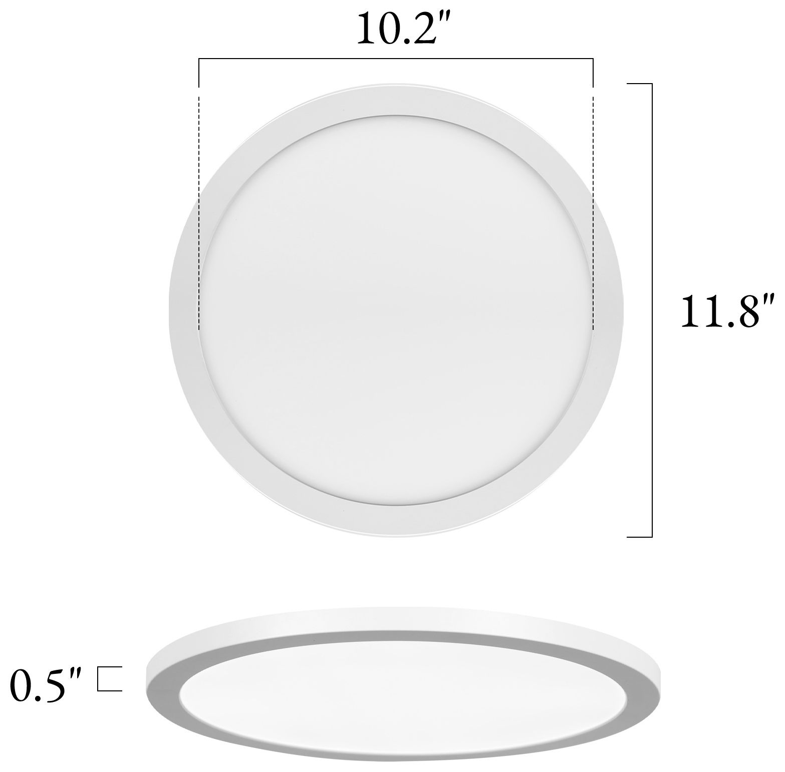Image 2 Cledry 12" LED Round White Panel Light more views