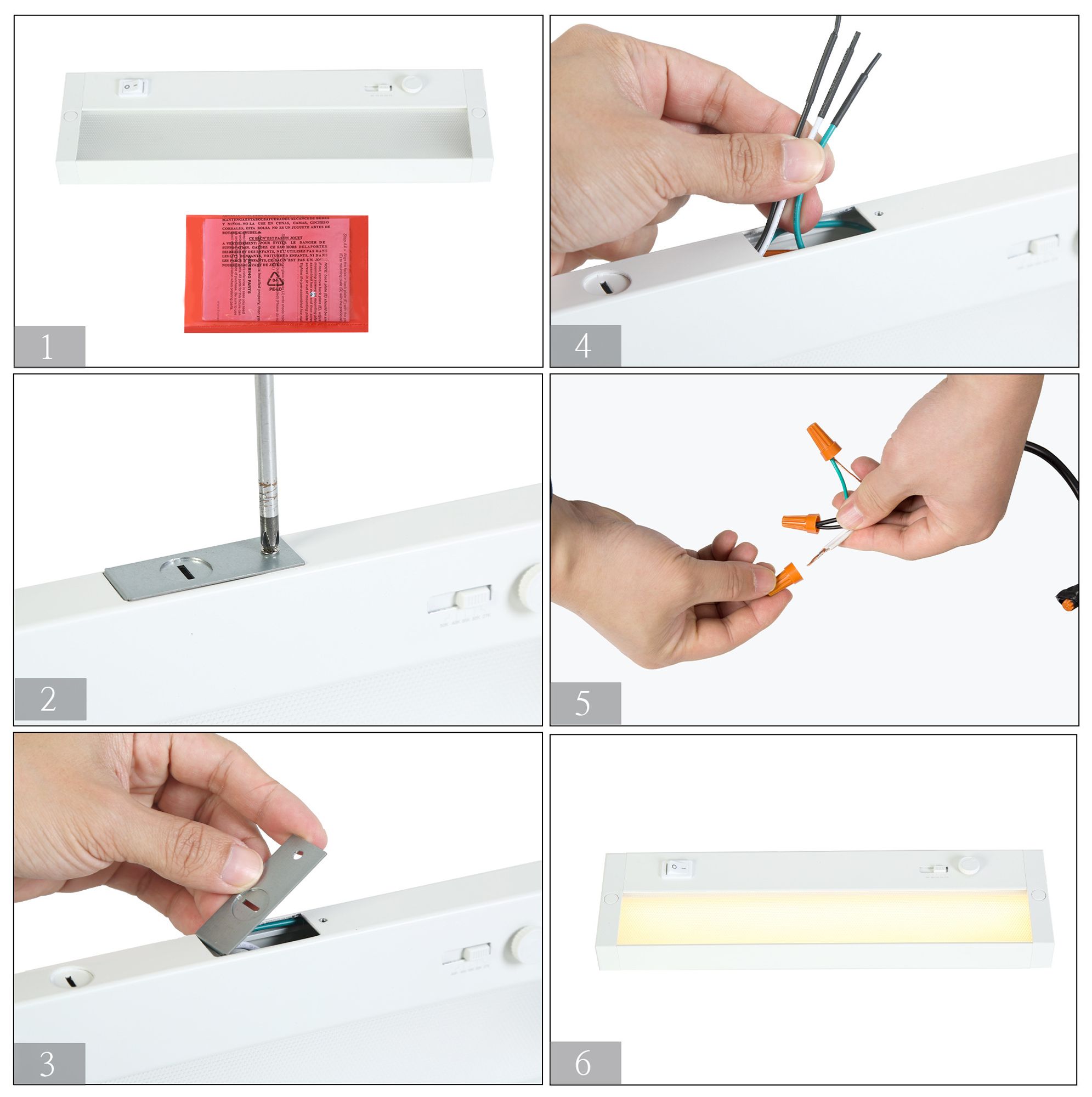 Cledry 12" Wide White Under Cabinet Light
