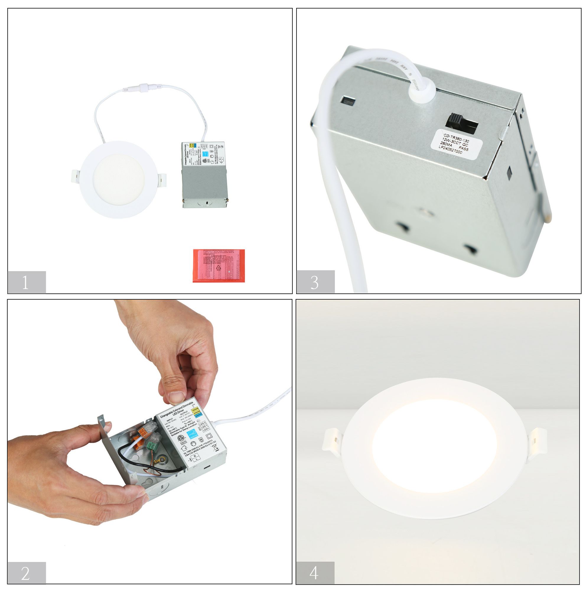 Cledry 4.8" Wide Round LED Recessed Downlight