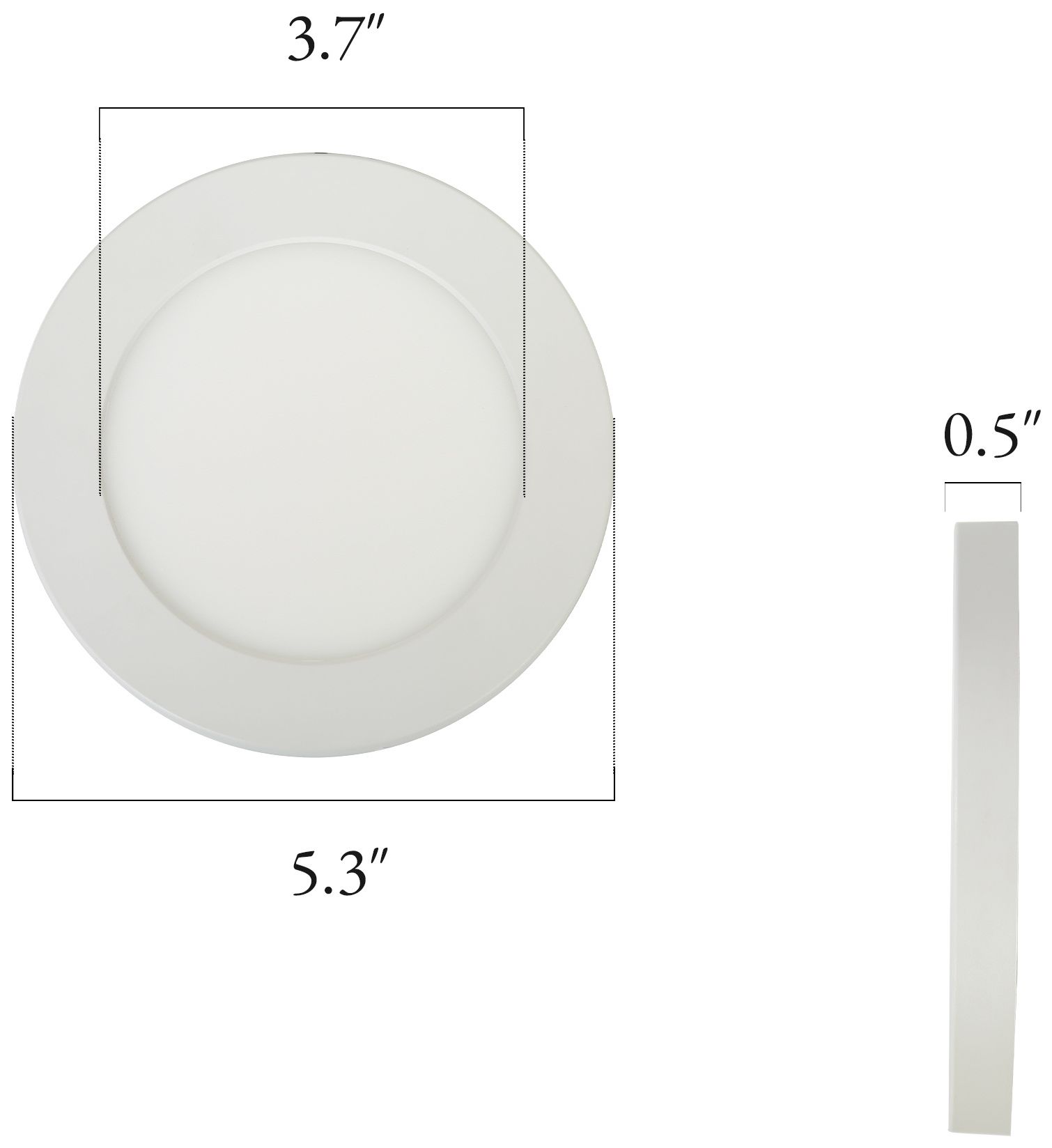 Image 2 Cledry 5" LED Round White Panel Light more views