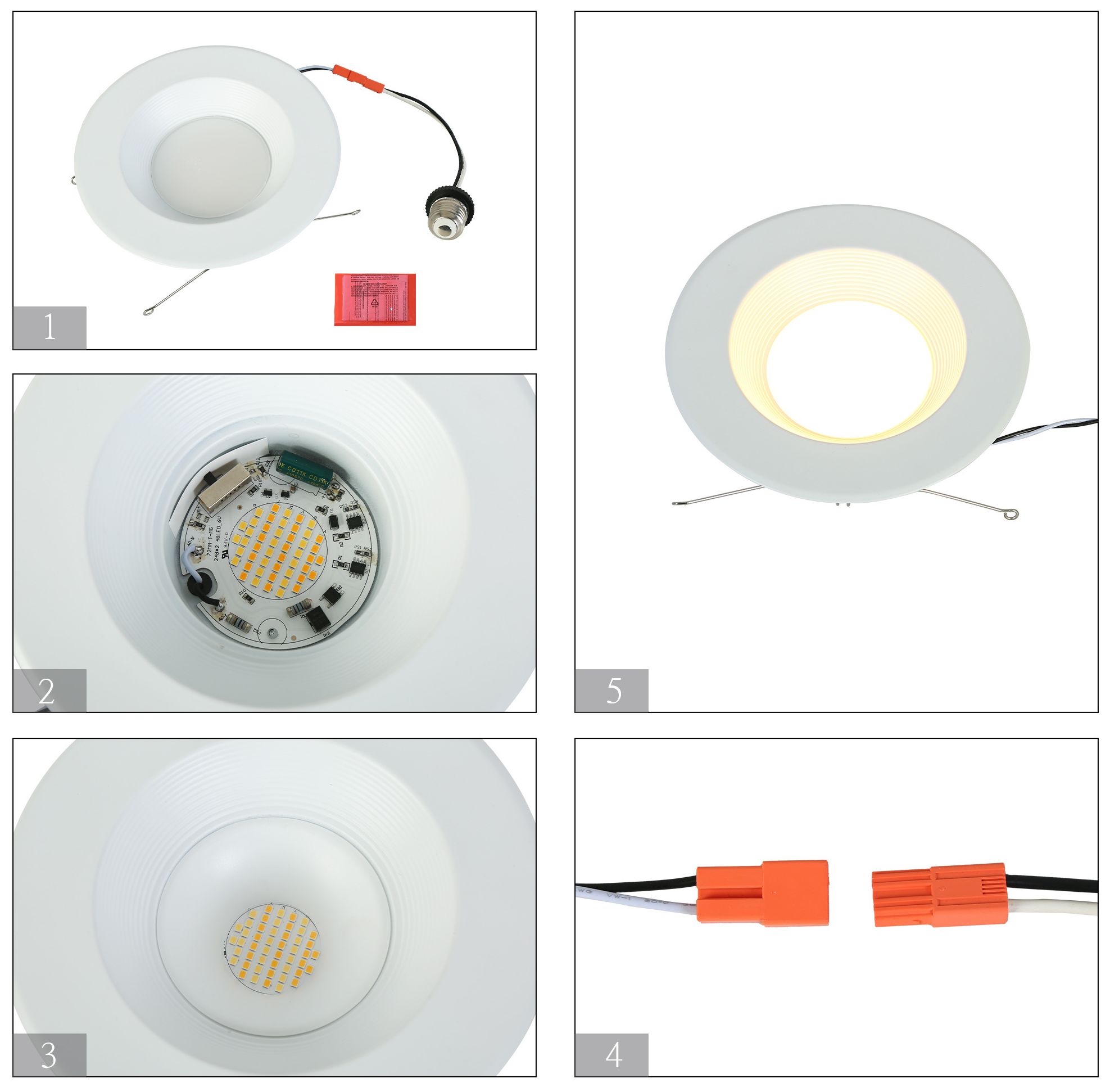 Cledry 7.4" Wide Round LED Recessed Downlight