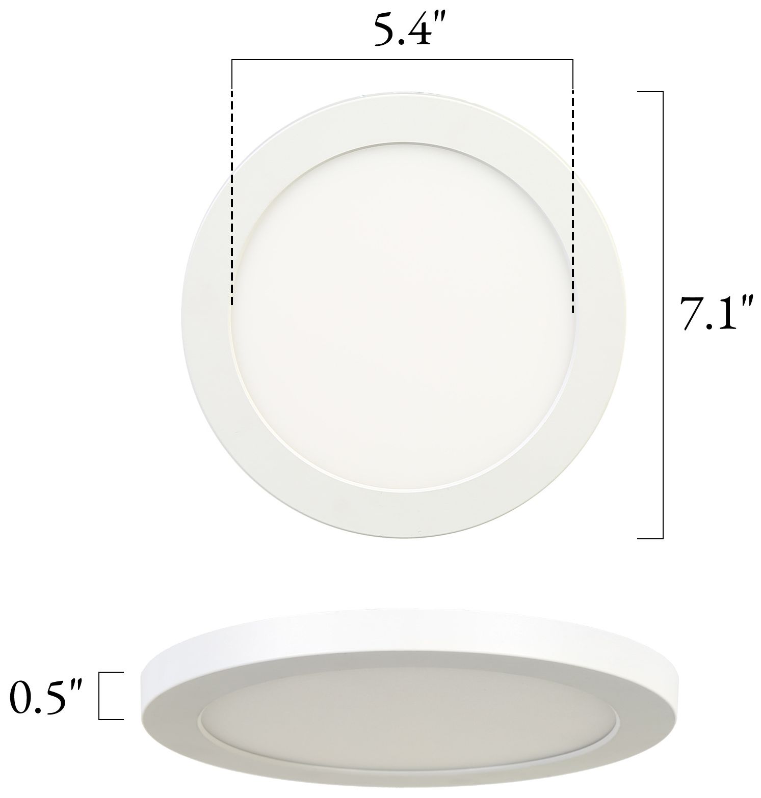 Image 2 Cledry 7" LED Round White Panel Light more views