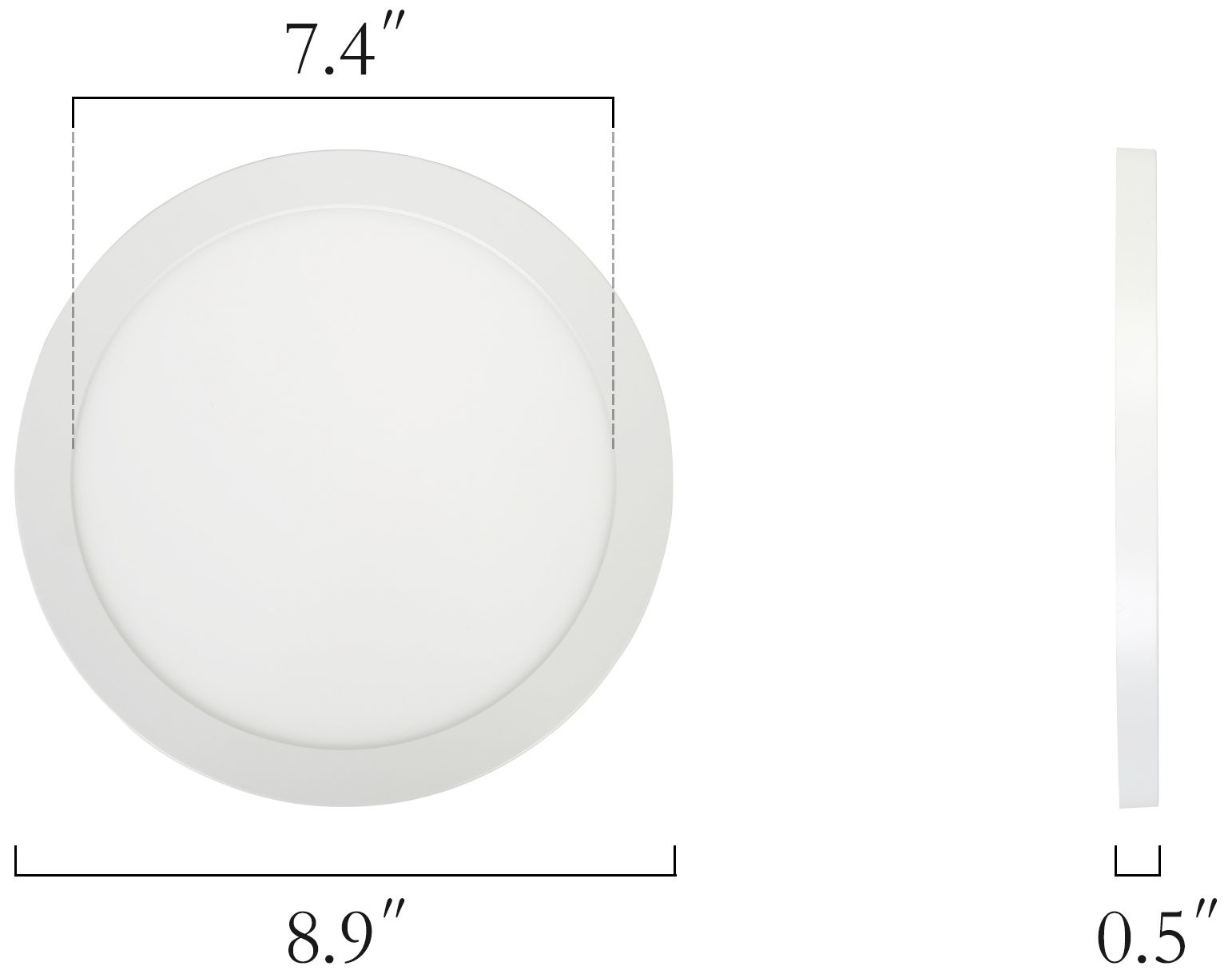 Image 2 Cledry 9" LED Round White Panel Light more views
