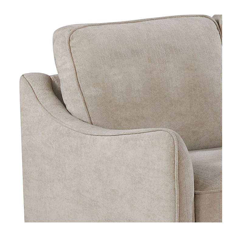 Image 3 Clellen 50 1/2 inch Wide Light Gray Fabric Loveseat more views