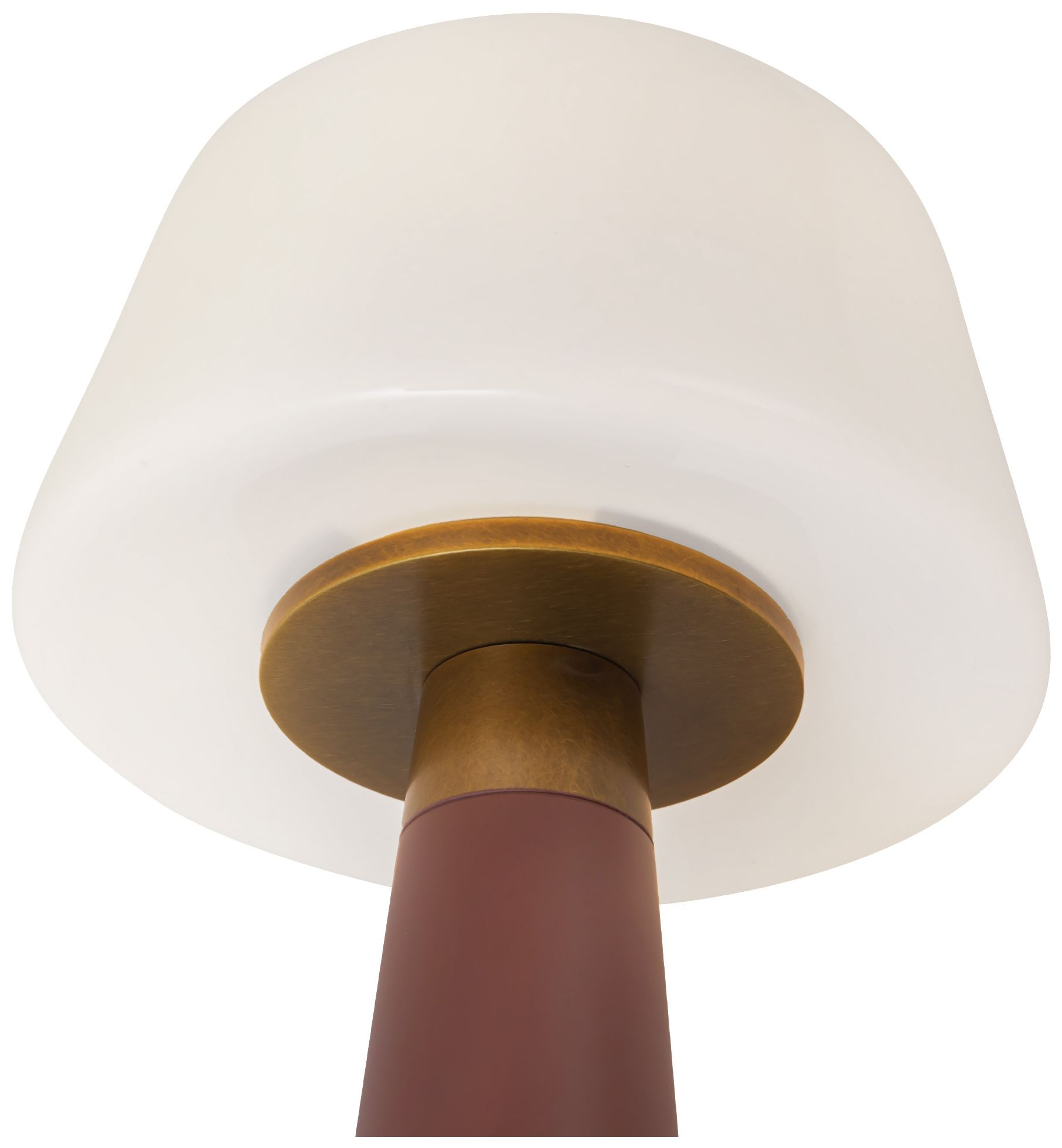 Image 5 Clemence 11-in Burgundy dimmable LED Table Lamp more views