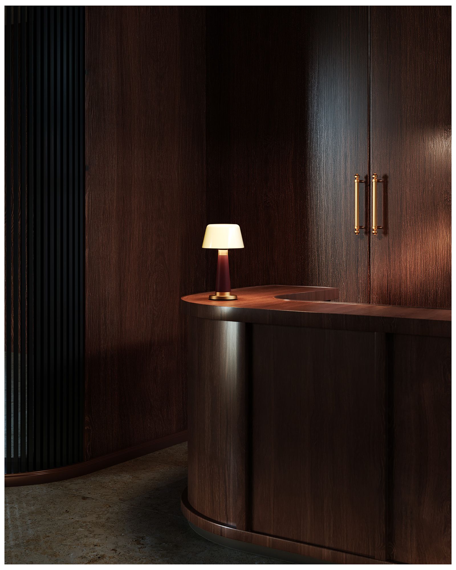 Clemence 11-in Burgundy dimmable LED Table Lamp