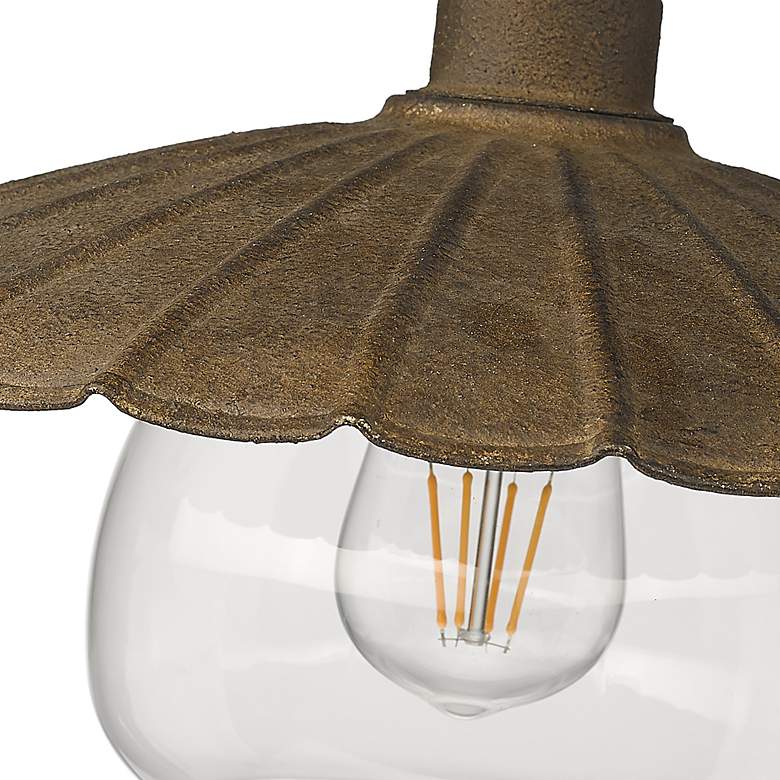 Rust Ceilng Light Clemence 13 3/4