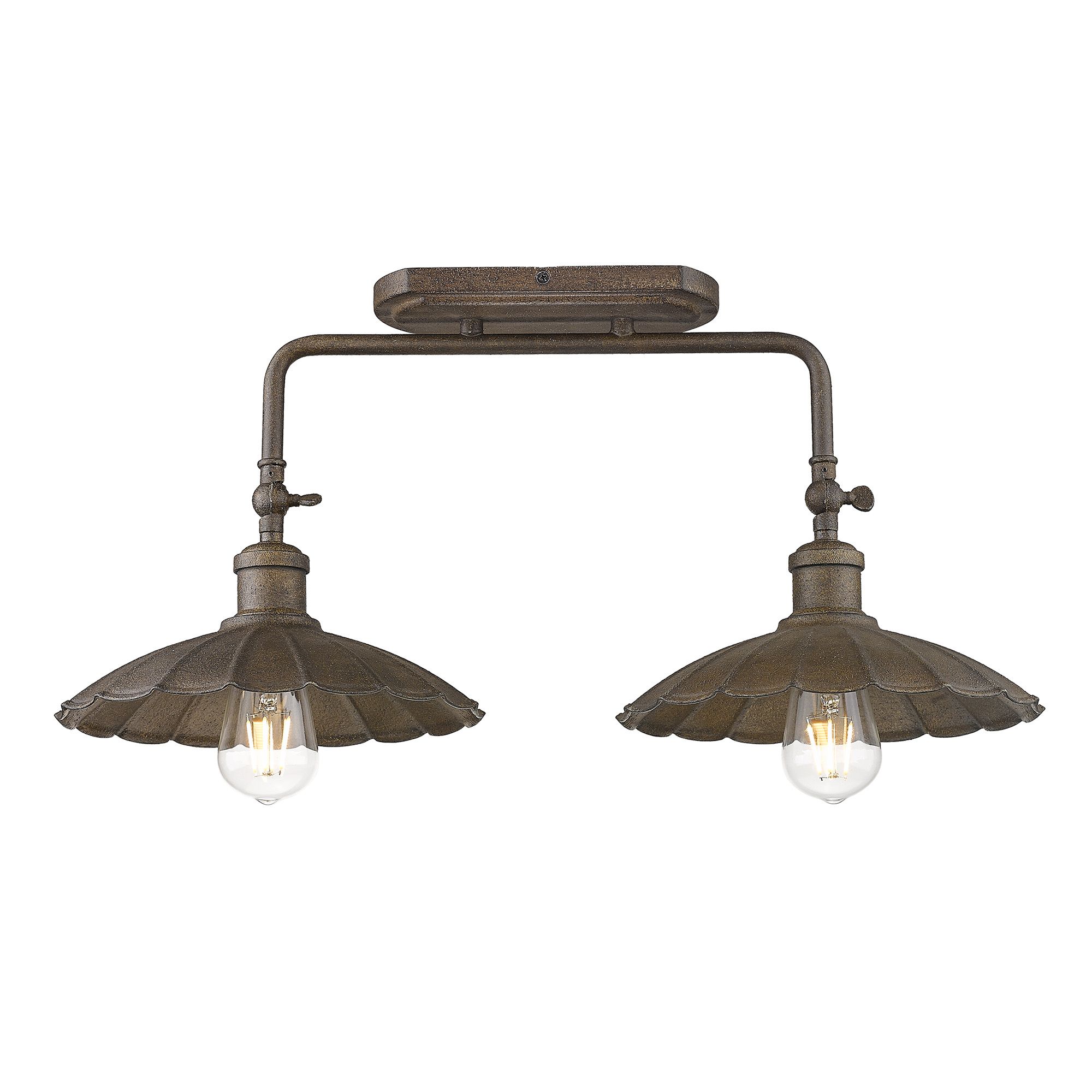 Image 5 Clemence 22 3/4" Wide Dark Rust 2-Light Bath Light more views