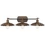 Thumbnail3 of Clemence 31" Wide Dark Rust 3-Light Bath Light