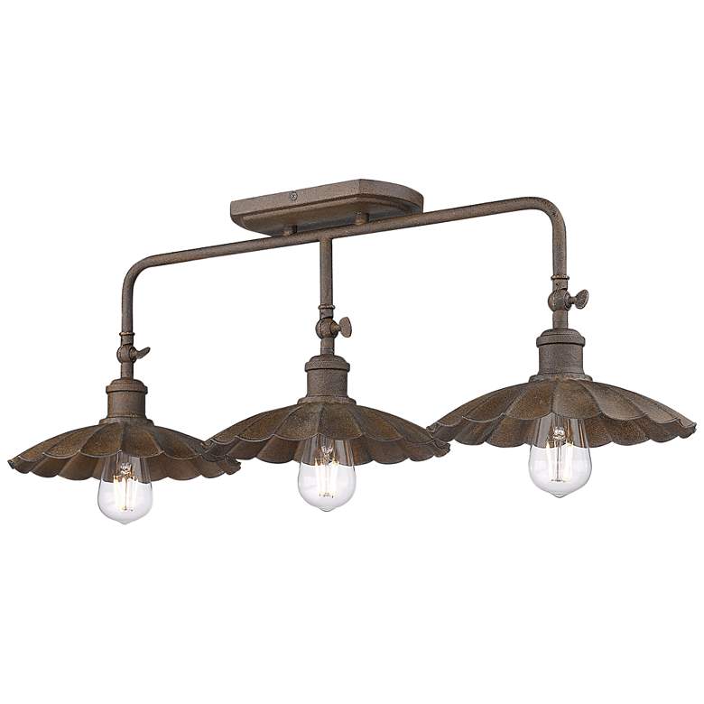 Image 6 Clemence 31" Wide Dark Rust 3-Light Bath Light more views