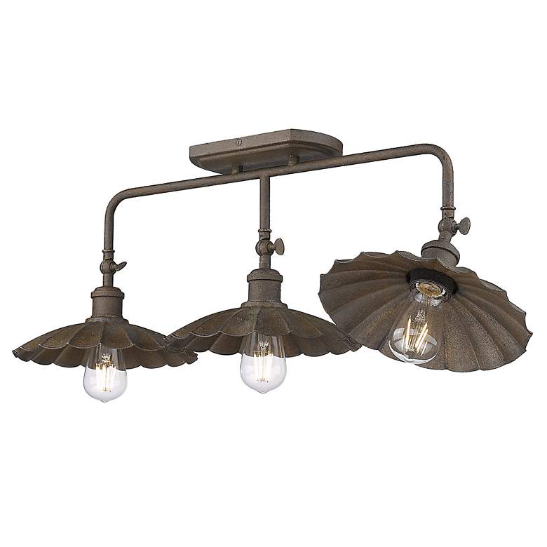 Image 7 Clemence 31" Wide Dark Rust 3-Light Bath Light more views