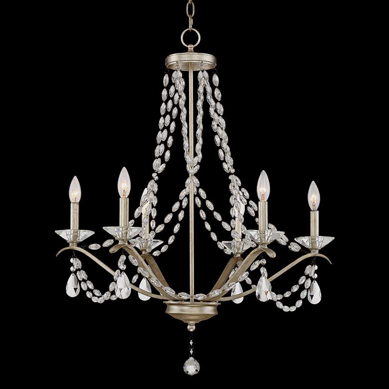 Image 1 Clemence 6-Light 27 inch Wide Gold Scavo Chandelier
