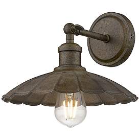 Image1 of Clemence 9 3/4" Wide Dark Rust 1-Light Wall Sconce