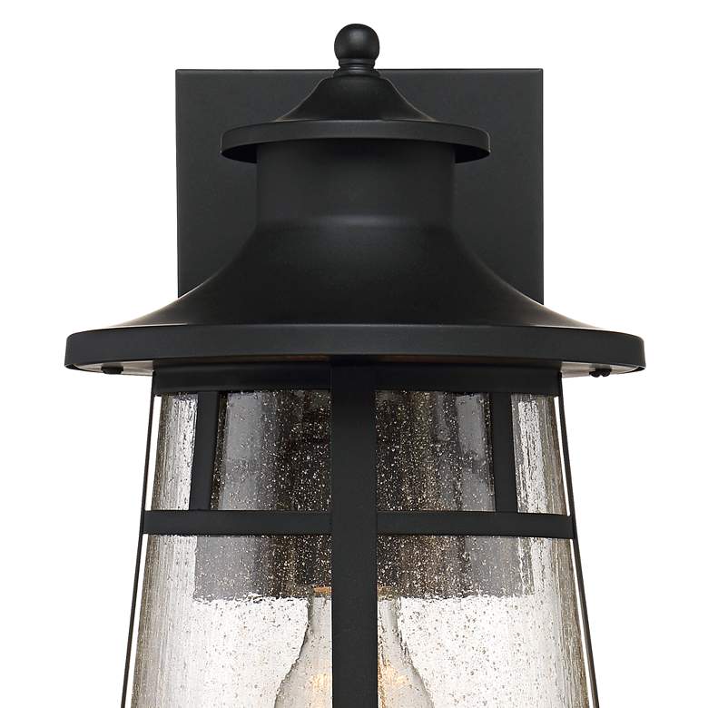 Image 2 Clement 15" High Black Finish Lantern Wall Sconces Set of 2 more views
