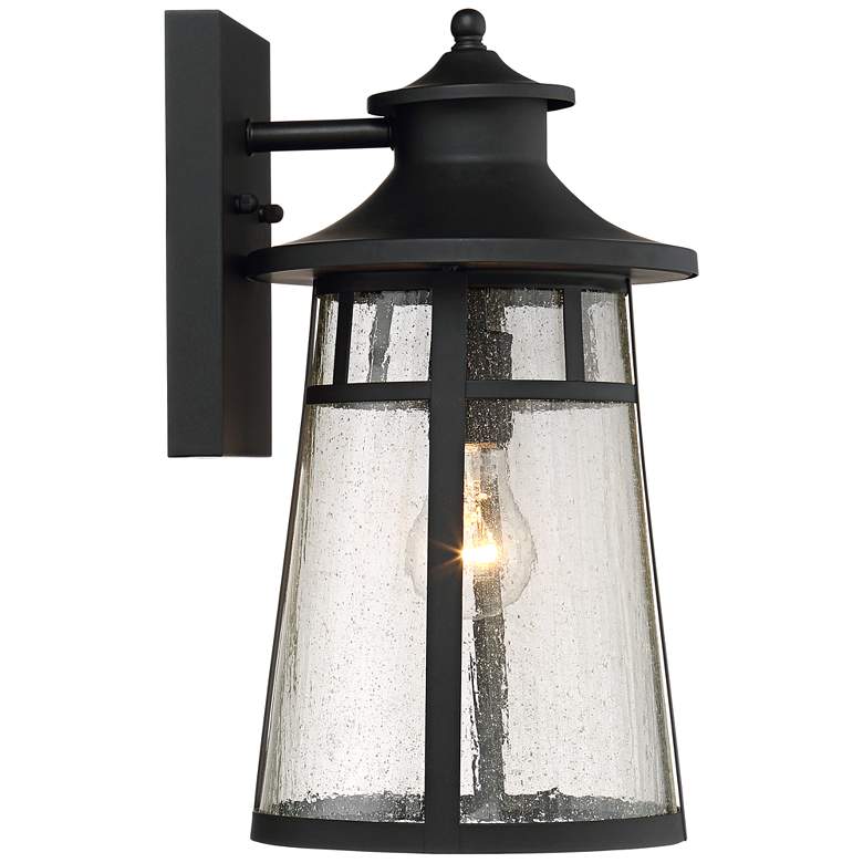 Image 5 Clement 15" High Black Finish Lantern Wall Sconces Set of 2 more views