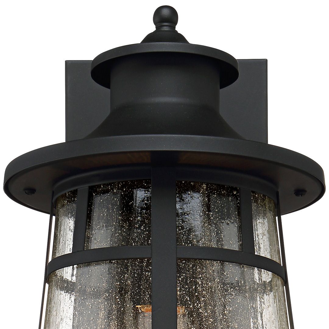 Clement 15" High Black Outdoor Wall Lights Set of 2 1N893 Lamps Plus