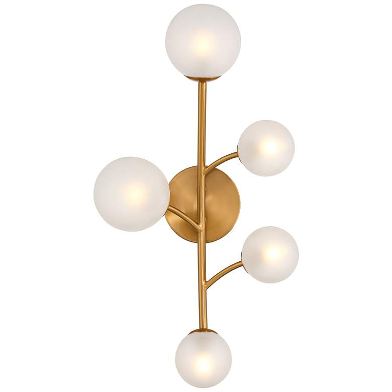 Image 4 Clement 24" High Burnished Brass 5-Light LED Wall Sconce more views