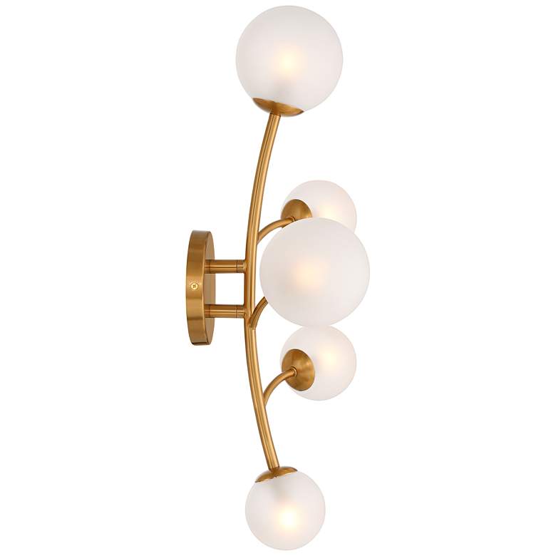 Image 6 Clement 24" High Burnished Brass 5-Light LED Wall Sconce more views