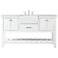 Clement 60" Wide White Single Sink Bathroom Vanity