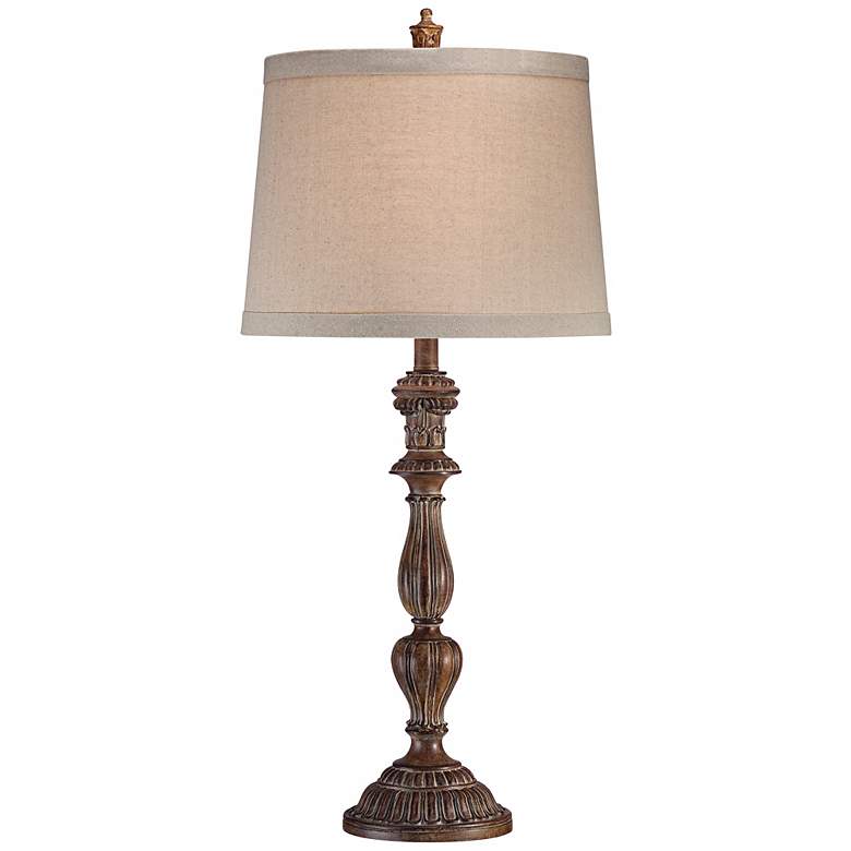 Image 1 Clement Brown Candlestick Table Lamp