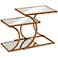 Clement Set of 2 Gold Leaf Metal Nesting Accent Tables