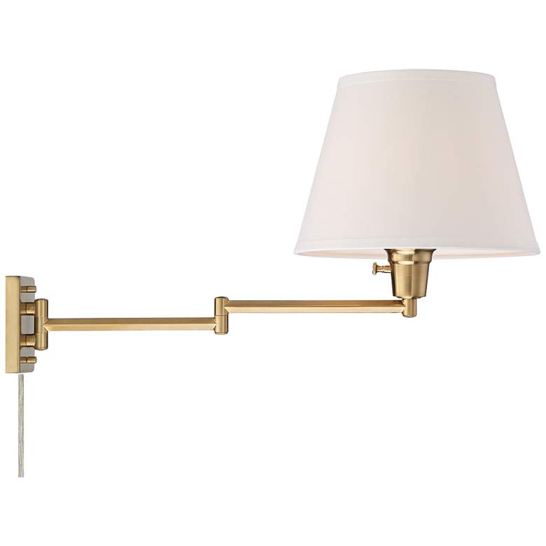 Clement Warm Gold Swing Arm Plug-In Wall Lamps Set of 2 more views