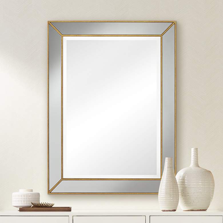 Image 1 Clementine Gold with Smoke Glass 30" x 40" Wall Mirror