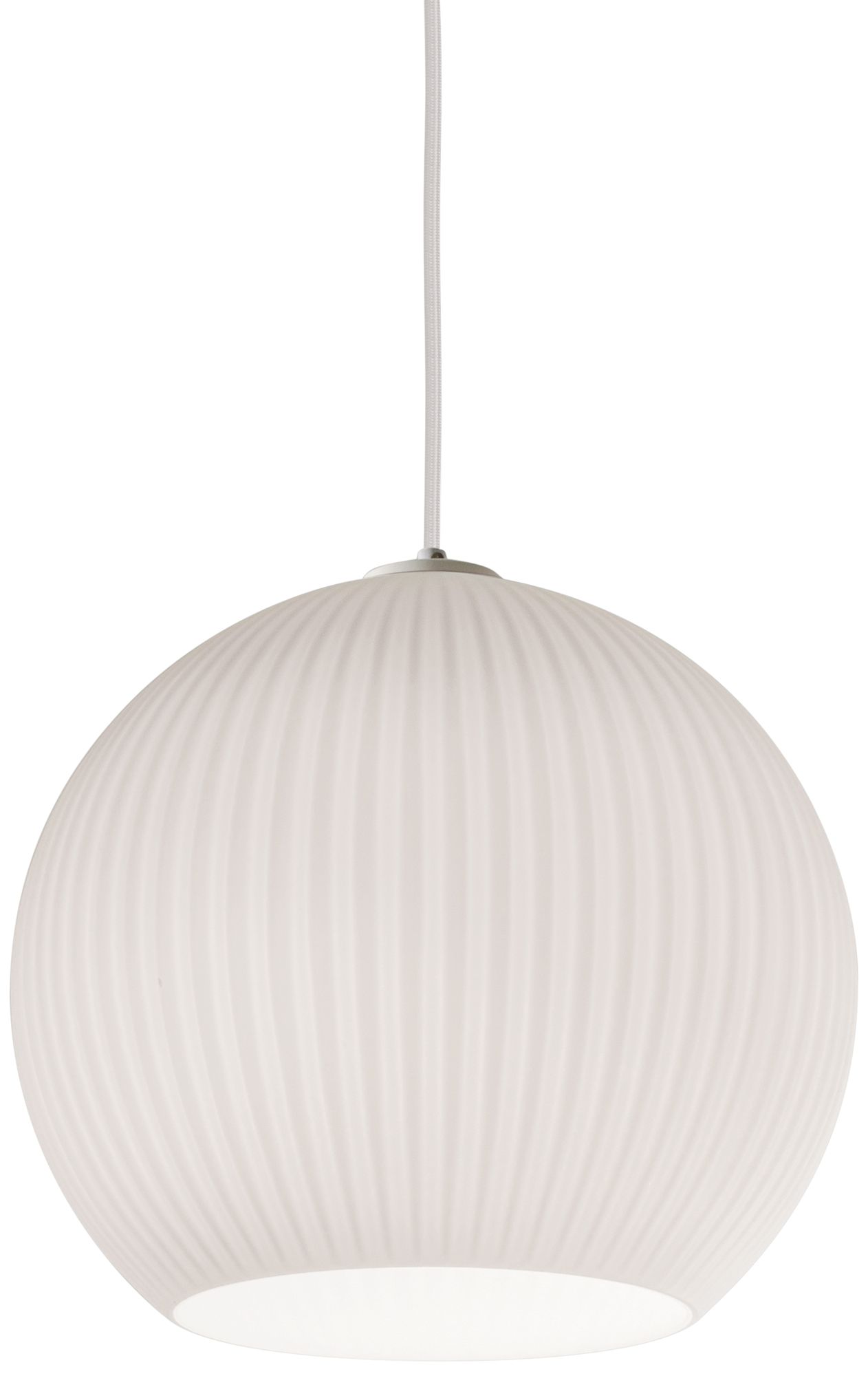 large ribbed glass pendant light