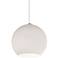 Cleo 12 1/2" Wide Frosted White Ribbed Glass Pendant Light