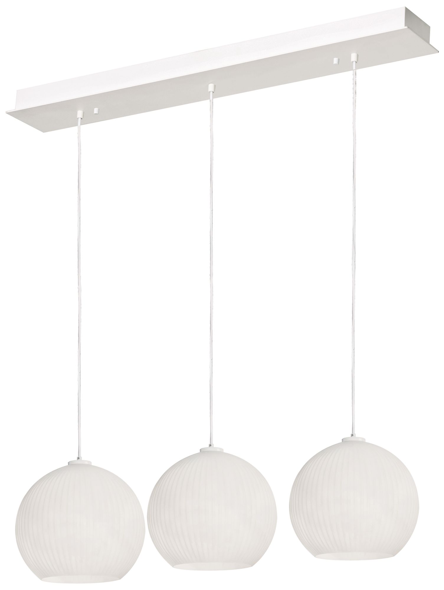 Cleo 3 Light Linear Pendant - White